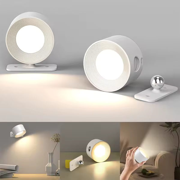 Lámpara de Pared VANTT: Magnética, Recargable + Control Remoto