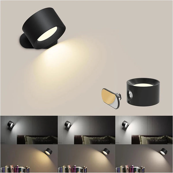 Lámpara de Pared VANT: Magnética, Recargable + Control Remoto