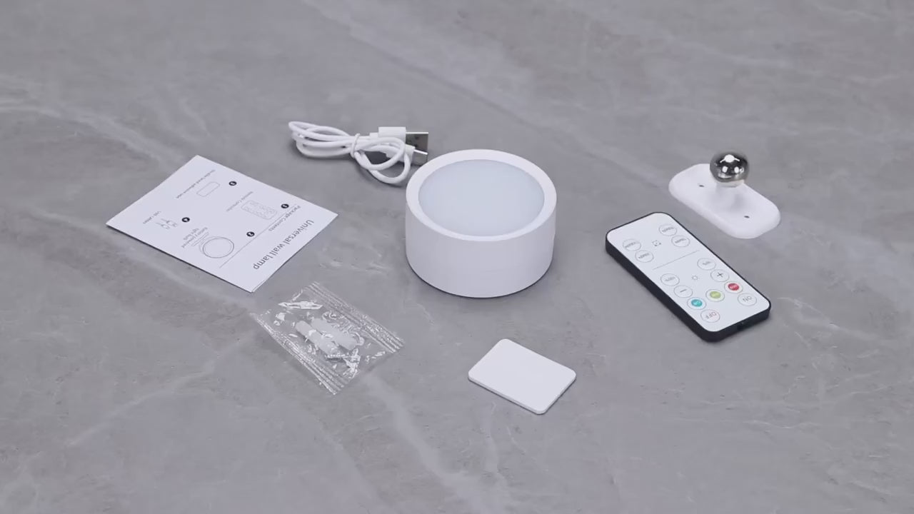 Lámpara de Pared VANT: Magnética, Recargable + Control Remoto